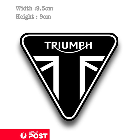 Triumph Motorcycle Logo Kingdom Black , Helmet Bike Decal Sticker