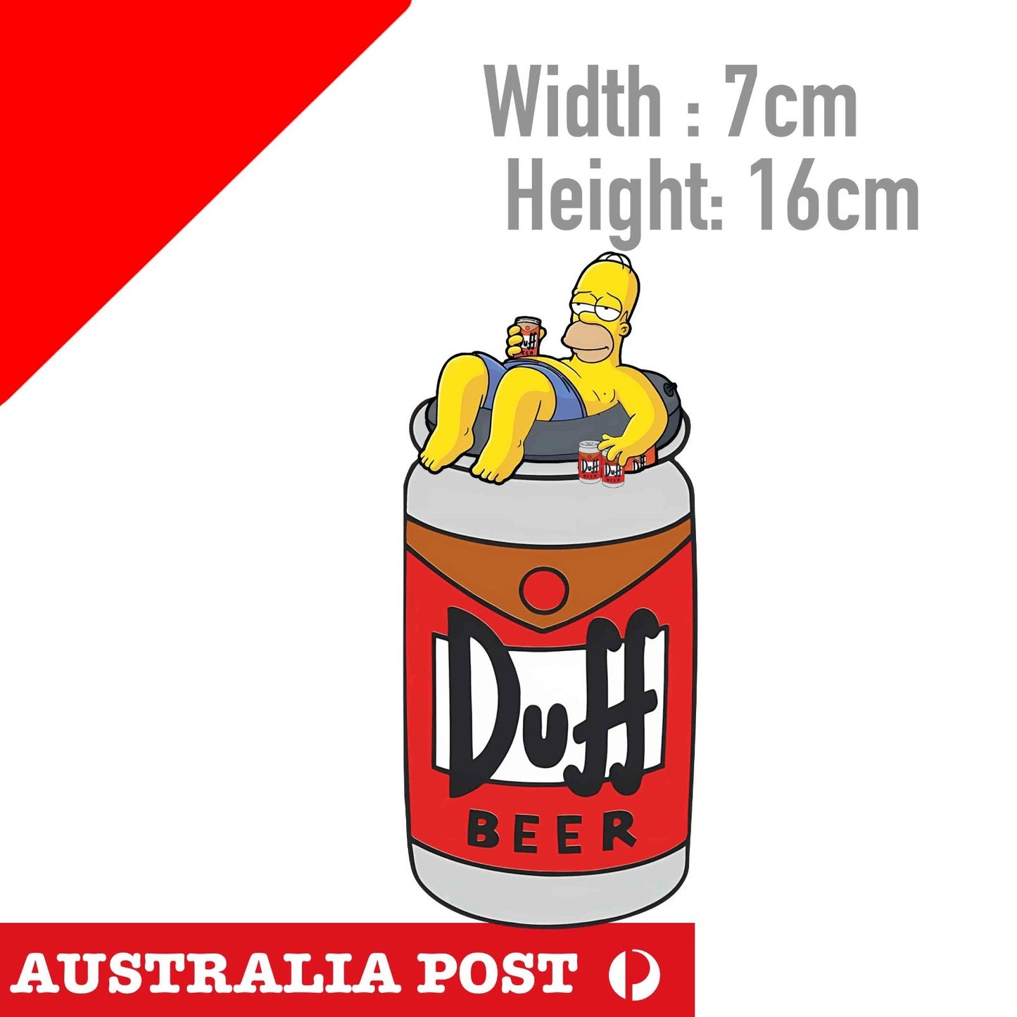 The Simpsons Duff Beer Funny  Sticker