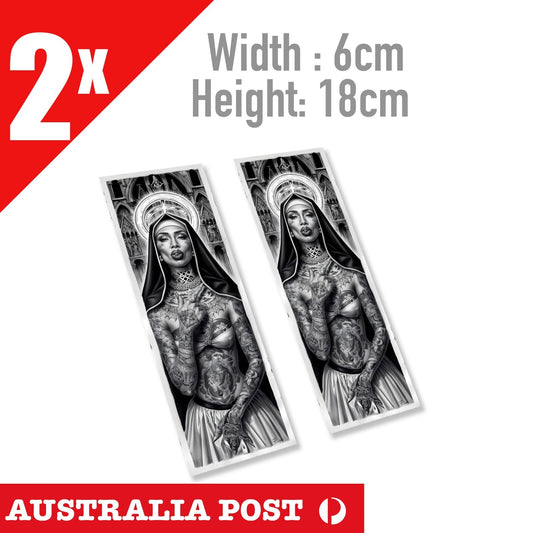 Evil Tattoo Nun, Tattoo, Evil, Sexy Tattoo Nun Stickers