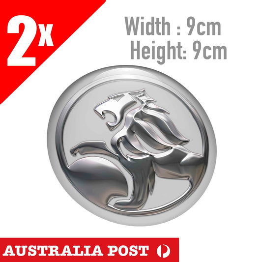 HOLDEN logo 2x Silver Sticker