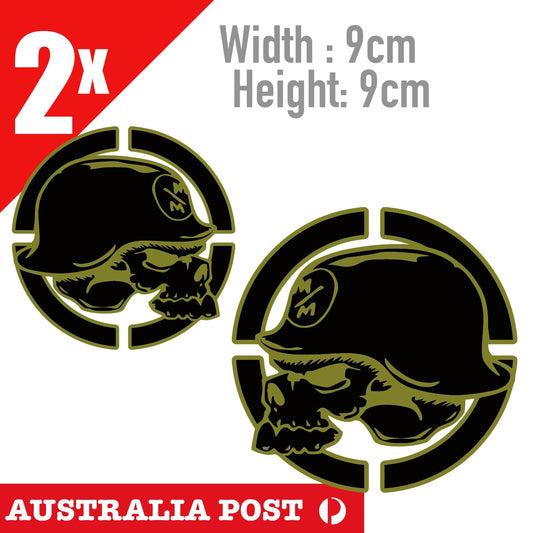 Motorcycle Helmet Metal MULISHA Helmet logo Green Helmet Stickers
