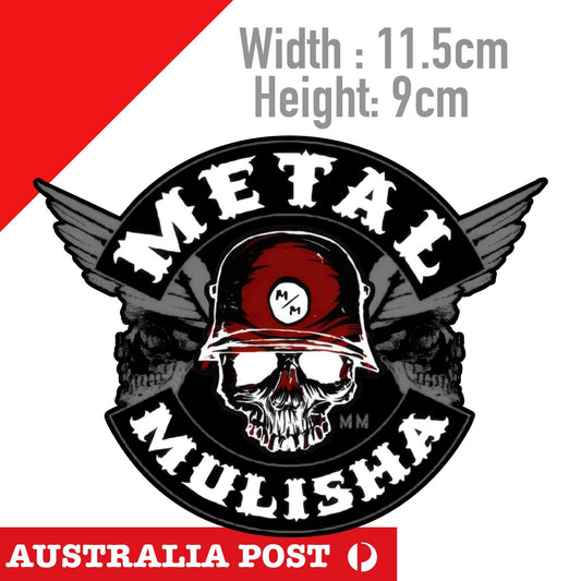 Metal MULISHA Helmet logo Skull Motorcycle Helmet Stickers