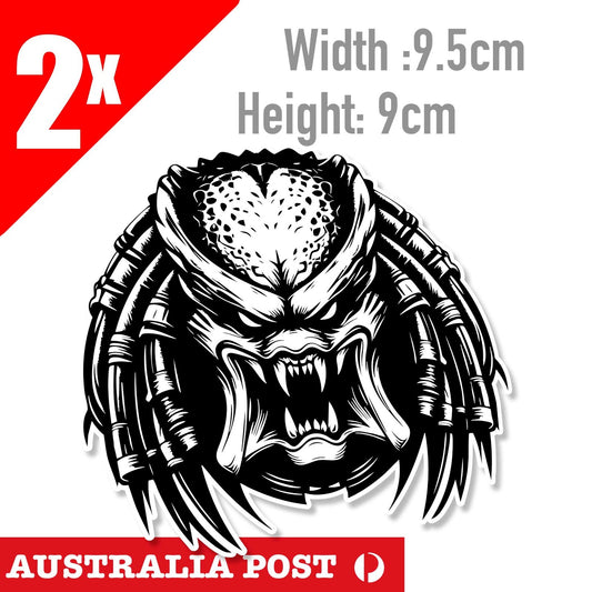 Alien VS Predator  Head 2x Stickers