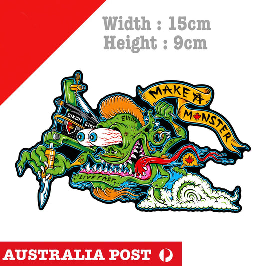 RAT ROD HOT ROD Tattoo Monster, RAT FINK Style STICKER