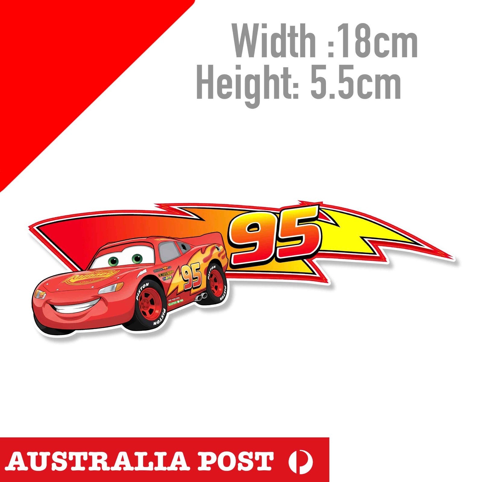 Disney Cars Lightning McQueen 95 Flame Number, Disney Cars Number 95 Sticker