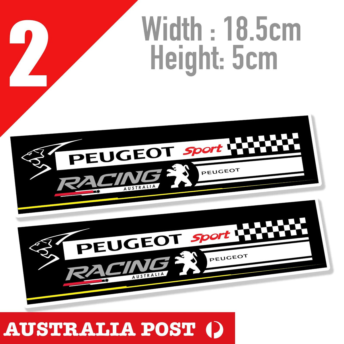 Peugeot Sport Racing Australia Turbo Ralli Ute Car 4x4  Vinyl Stickers