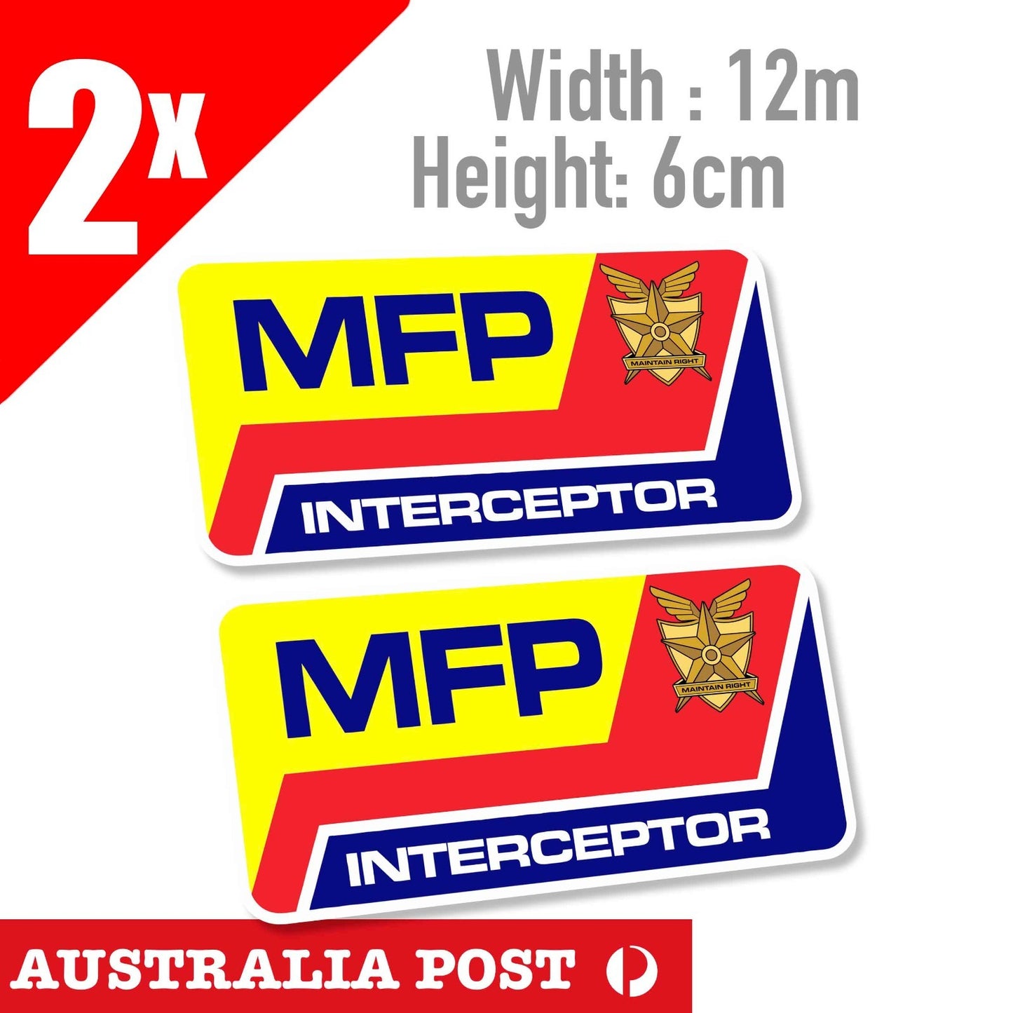 MAD MAX MFP MAINTAIN RIGHT DECAL STICKER FUNNY NOVELTY 2x STICKERS