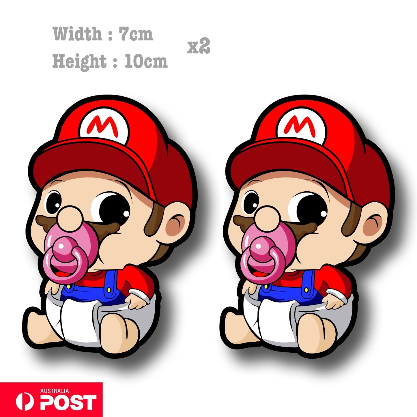 Baby Super Mario - Nintendo Mario Funny Baby Decal Sticker