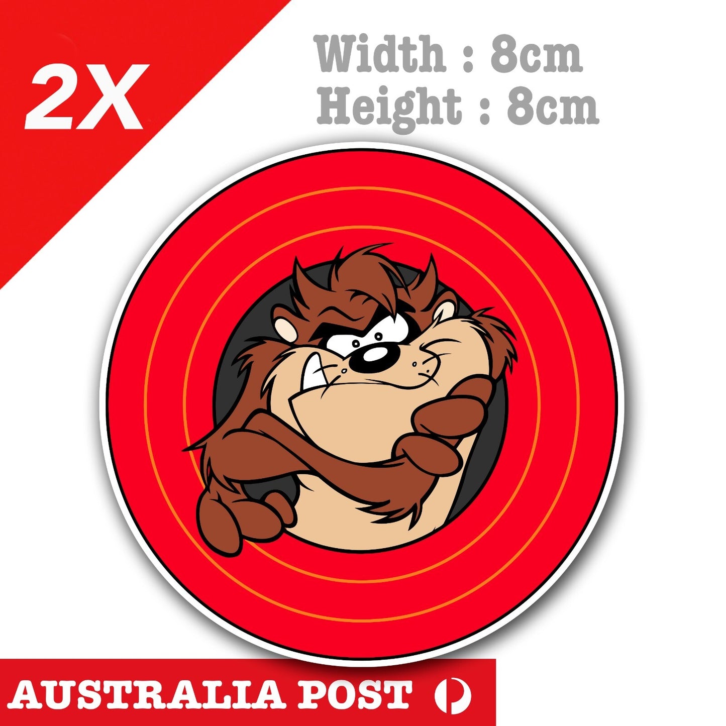 Tasmanian Devil , Taz Looney Tunes Cartoon Character  Sticker
