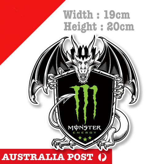 Monster Energy Drink Dragon Badge, Fridge , Bar large Decal Sticker