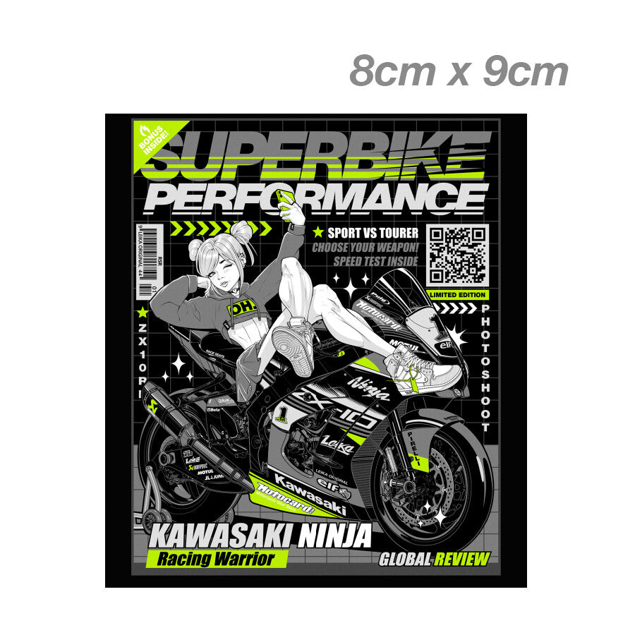 Superbike KAWASAKI NINJA JDM Laptop , Car  Vinyl  Sticker 