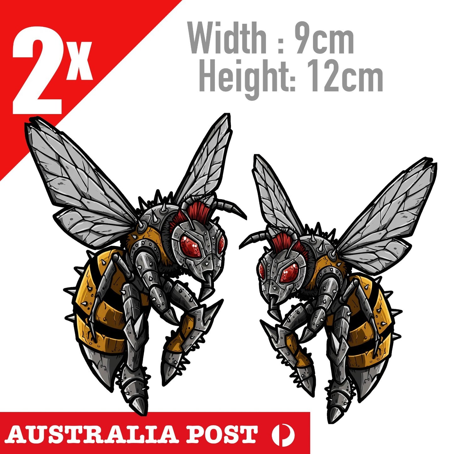 Metal Bee stickers  Hornet bee, laptop sticker , car window, helmet, bike