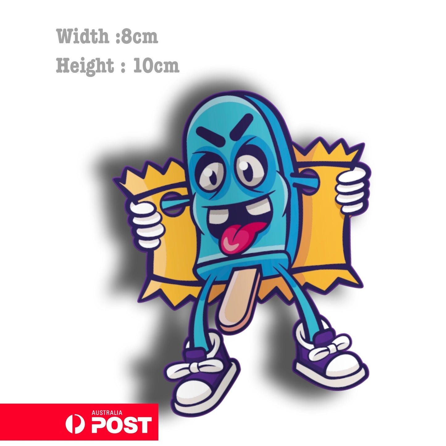 Evil Naughty Ice Cream Naked  Funny Rude Decal Sticker