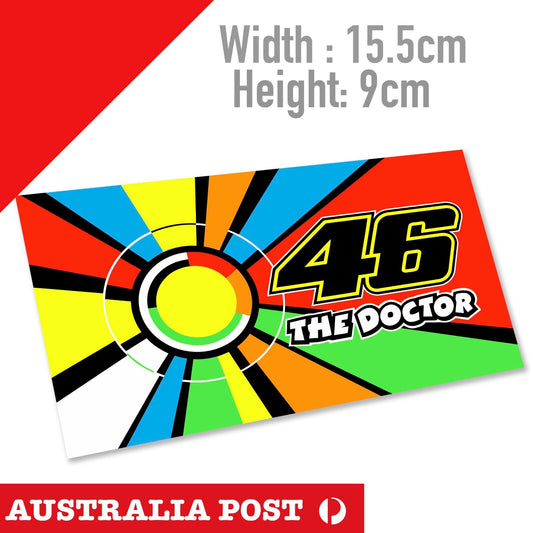 The Doctor 46 - Valentino Rossi's VR46 Motorcycle FLAG Stickers