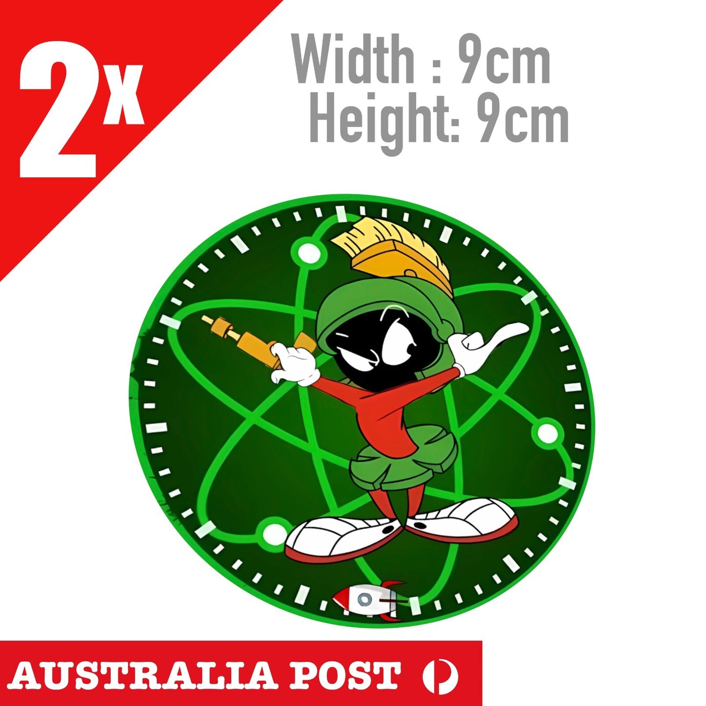 Marvin the Martian Round Logo  Stickers