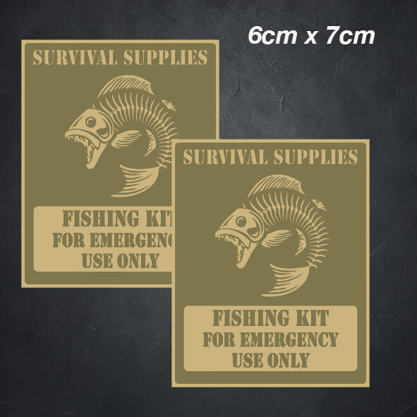 Survival Fishing Kit x2  Laptop , Car  Decal Sticker 