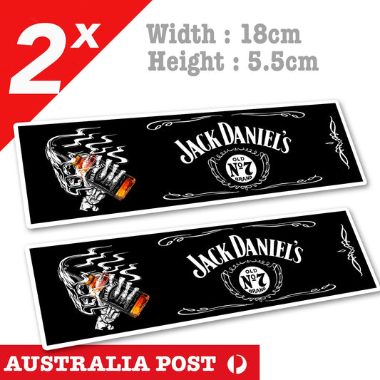 Jack Daniels Whiskey Skull Hand Banner - Fridge Bar Decal Stickers