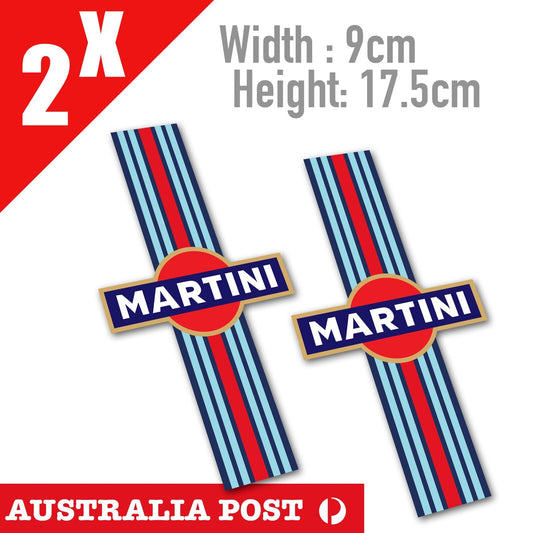 Martini Racing with Blue Stripes  Laptop , Car  Vinyl  Stickers