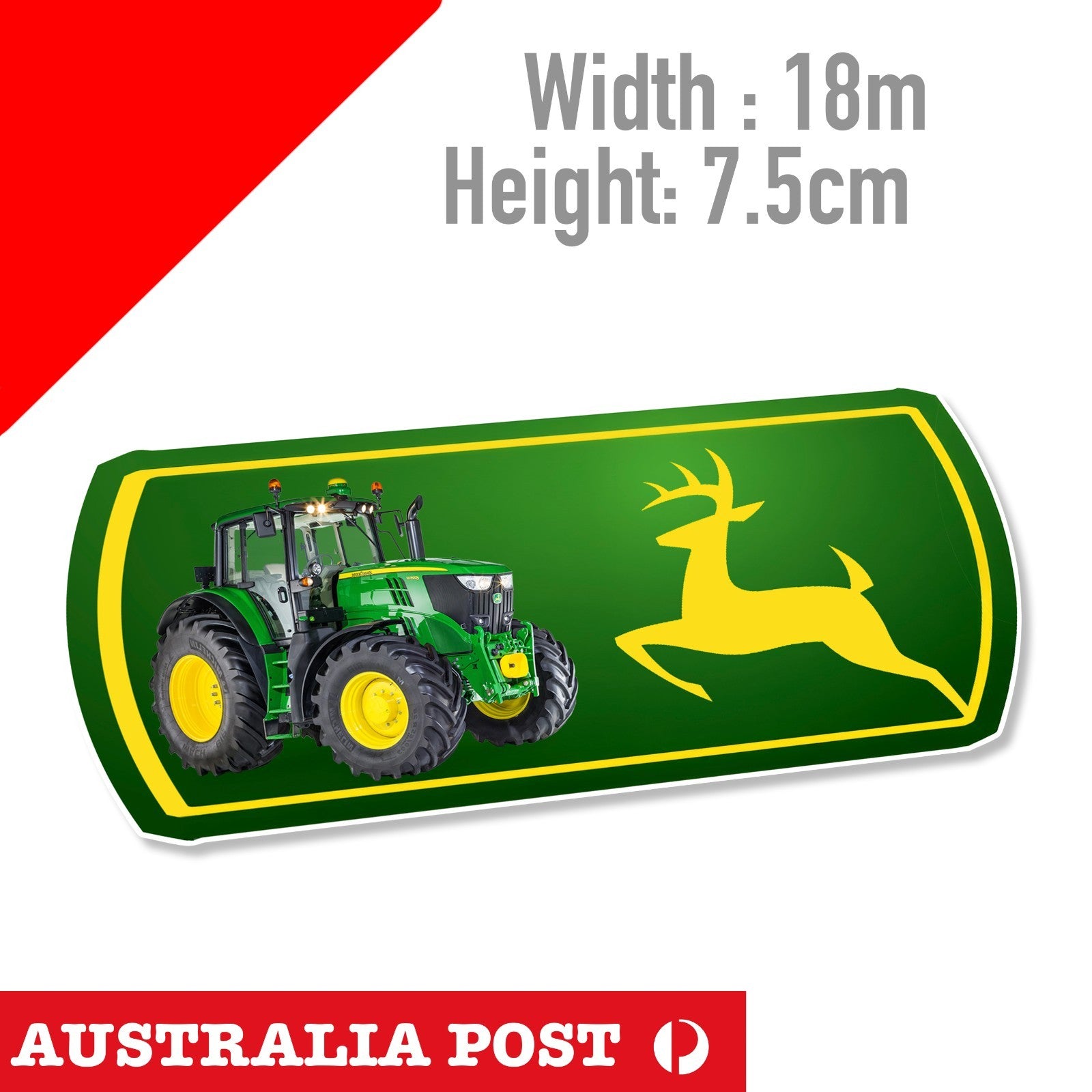 Tractor Banner Sticker JOHN DEERE Tractor Banner , Tractors & Plows Sign, John Deere Logo Sti ...
