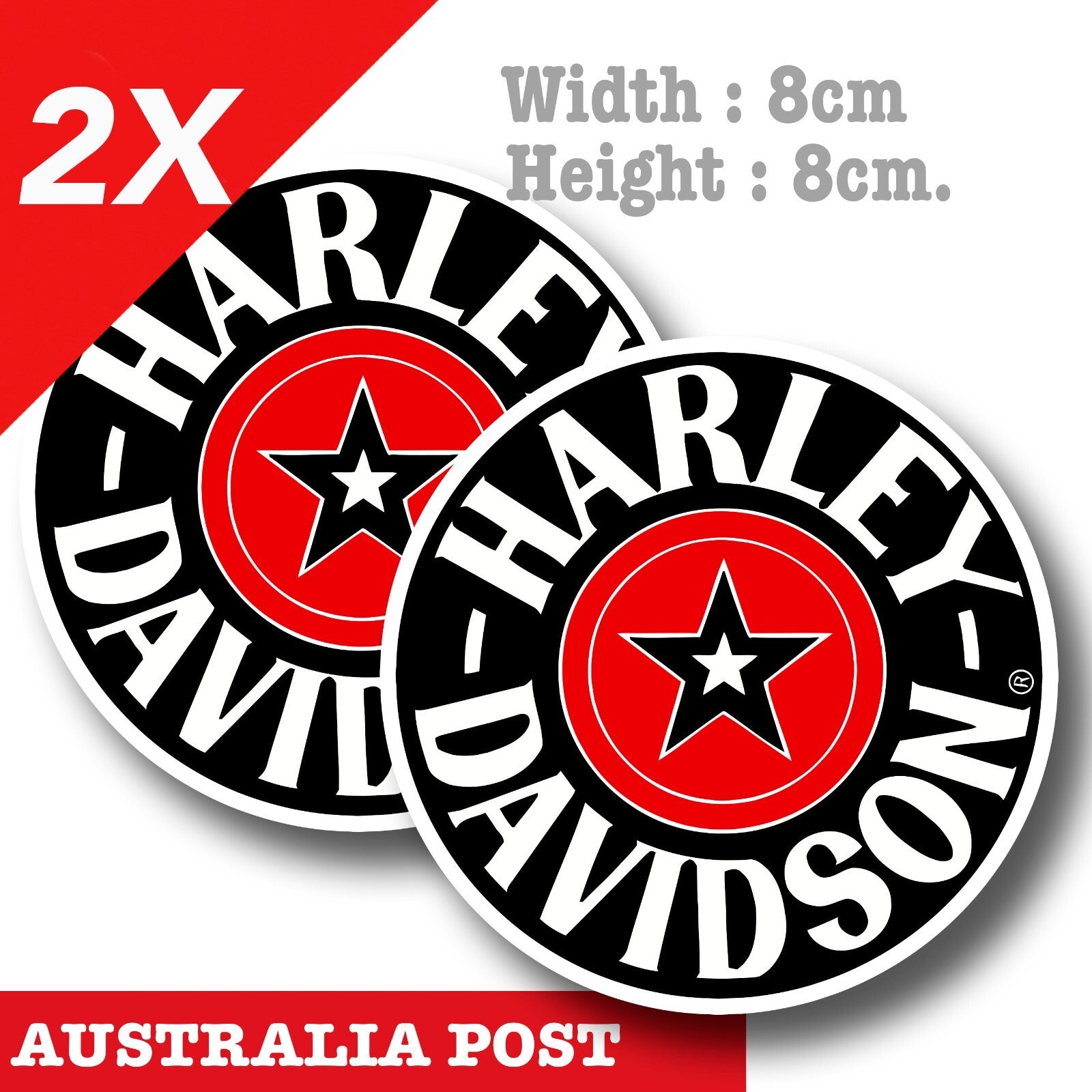 Harley Davidson Motorcycle Round Logo  Decal Sticker