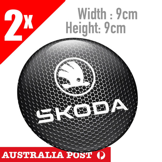 Skoda Round Sticker  | toolbox, car or home window, laptop Sign Style Sticker