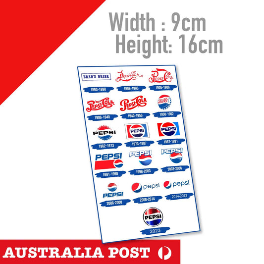 Pepsi Logo History  Sticker