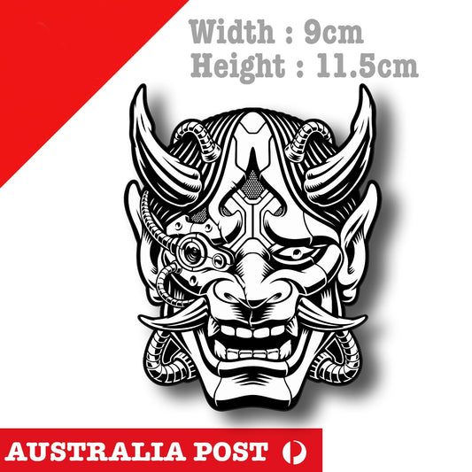 Oni Mask CYBER Devil , OSAKA JAPAN  JDM Decal Sticker 
