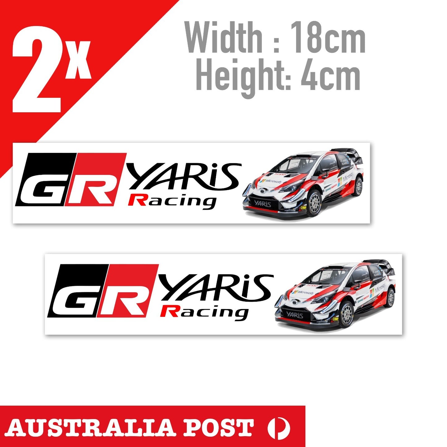 TOYOTA YARIS GR GAZOO Racing Banner  Stickers