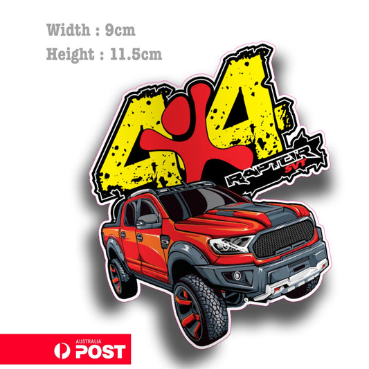 Ford Raptor 4x4 Off Roading , 4x4 4WD Sticker 