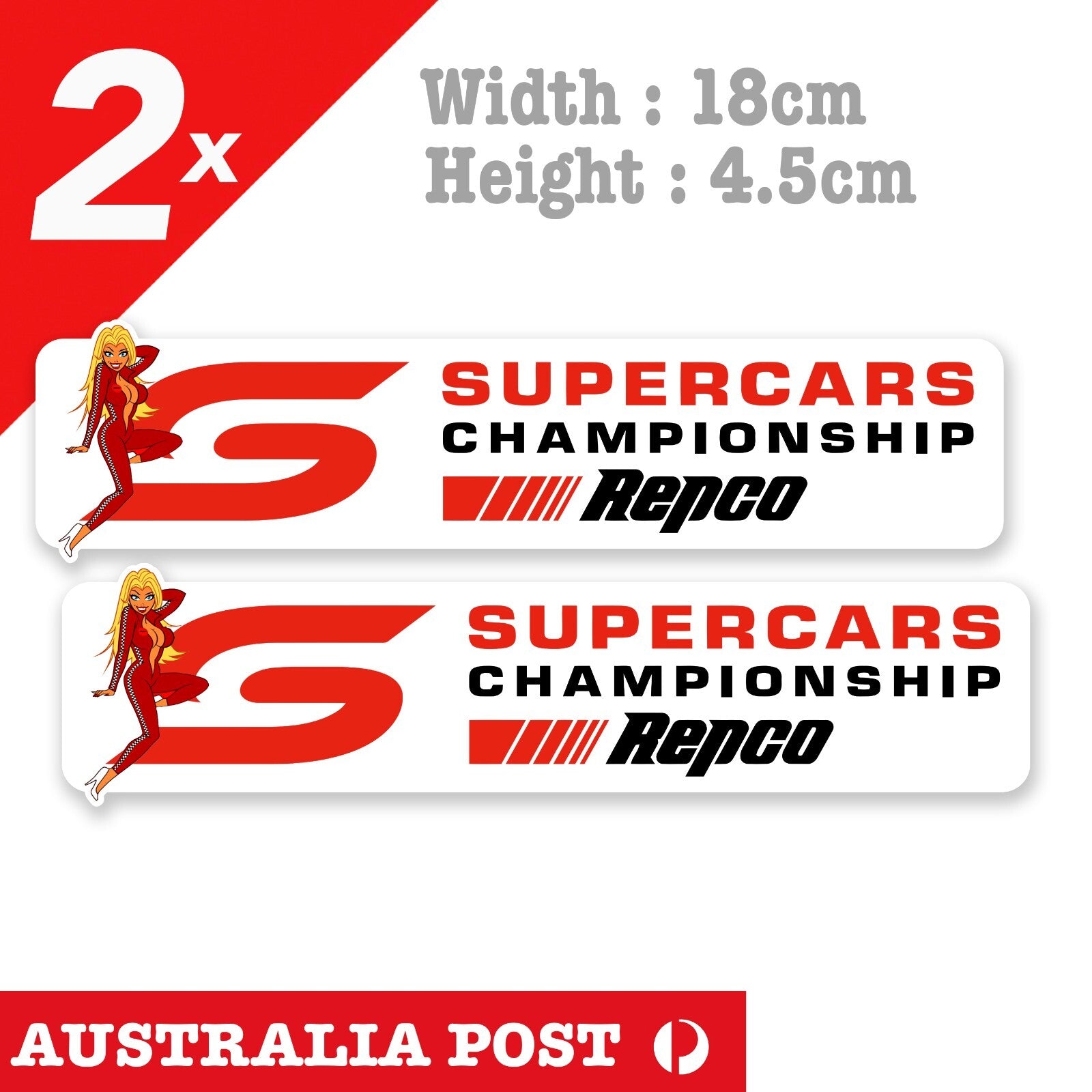 REPCO Supercars Championship V8   Vinyl  Sticker 