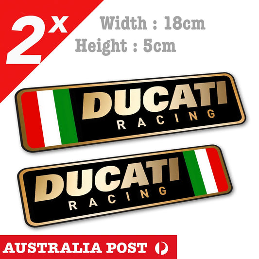 DUCATI Corse Racing Italian Flag Banner GPMoto Sport Decal Sticker