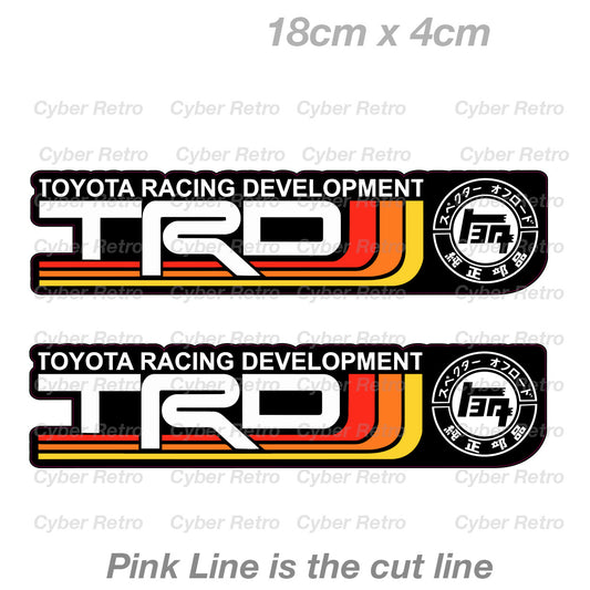 TOYOTA TRD Racing Development Banner Hilux 4X4 OFF ROAD Car  Vinyl  Sticker