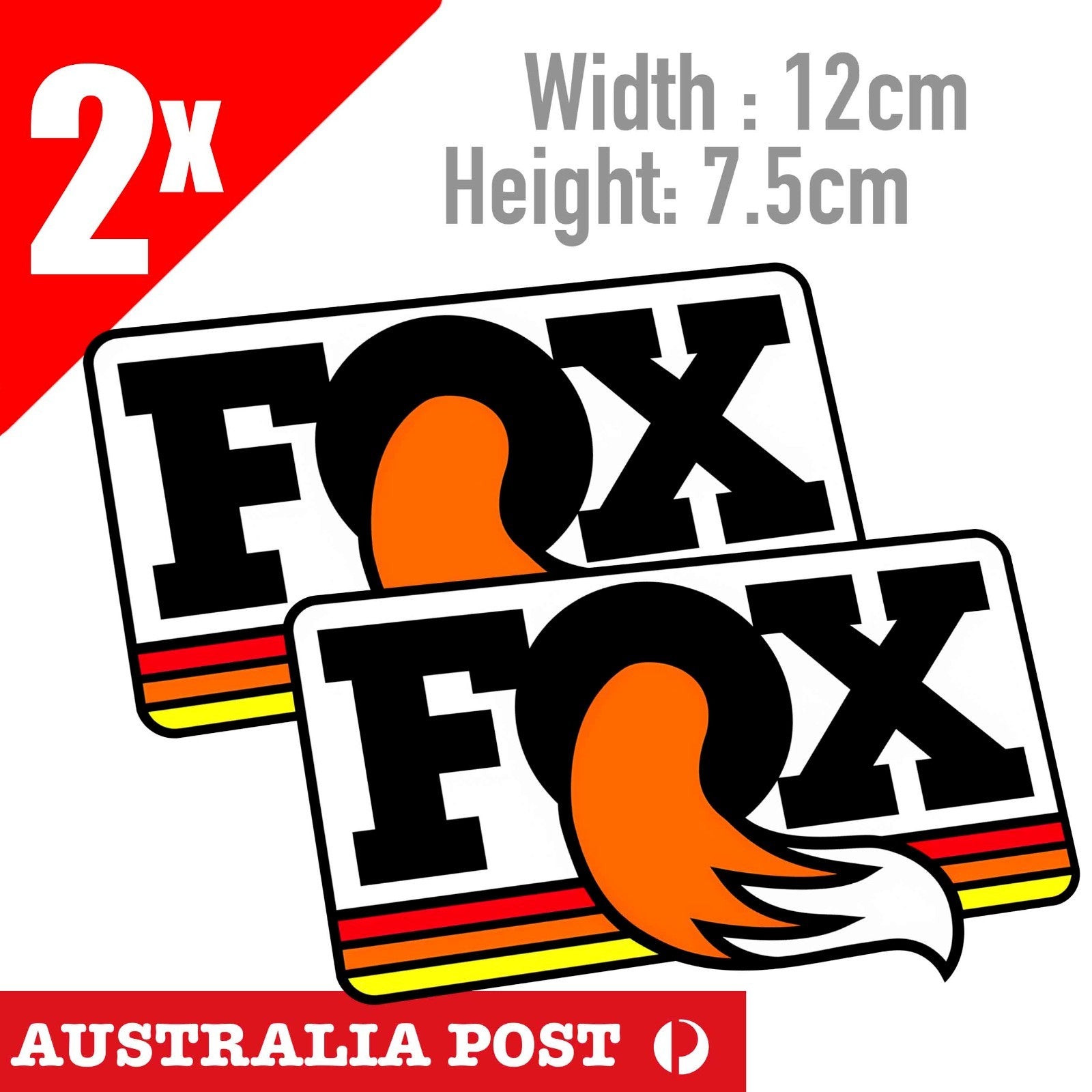 Fox Shox Retro Logo MTB Bike Bicycle Cycling Decals Logo Sticker