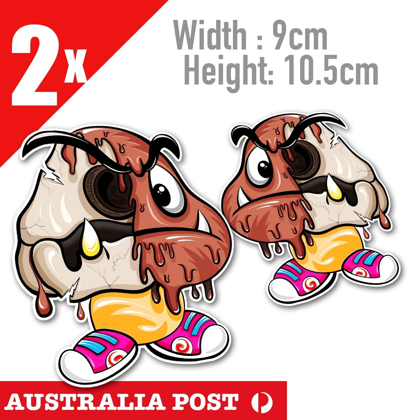 Mario, Plumber Brothers Zombie Goomba Stickers