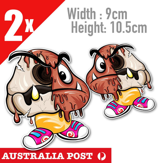 Mario, Plumber Brothers Zombie Goomba Stickers