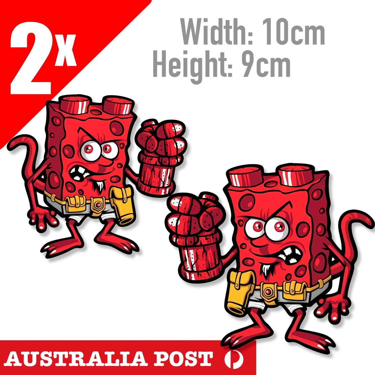 Sponge  bob as HellBOY Sticker