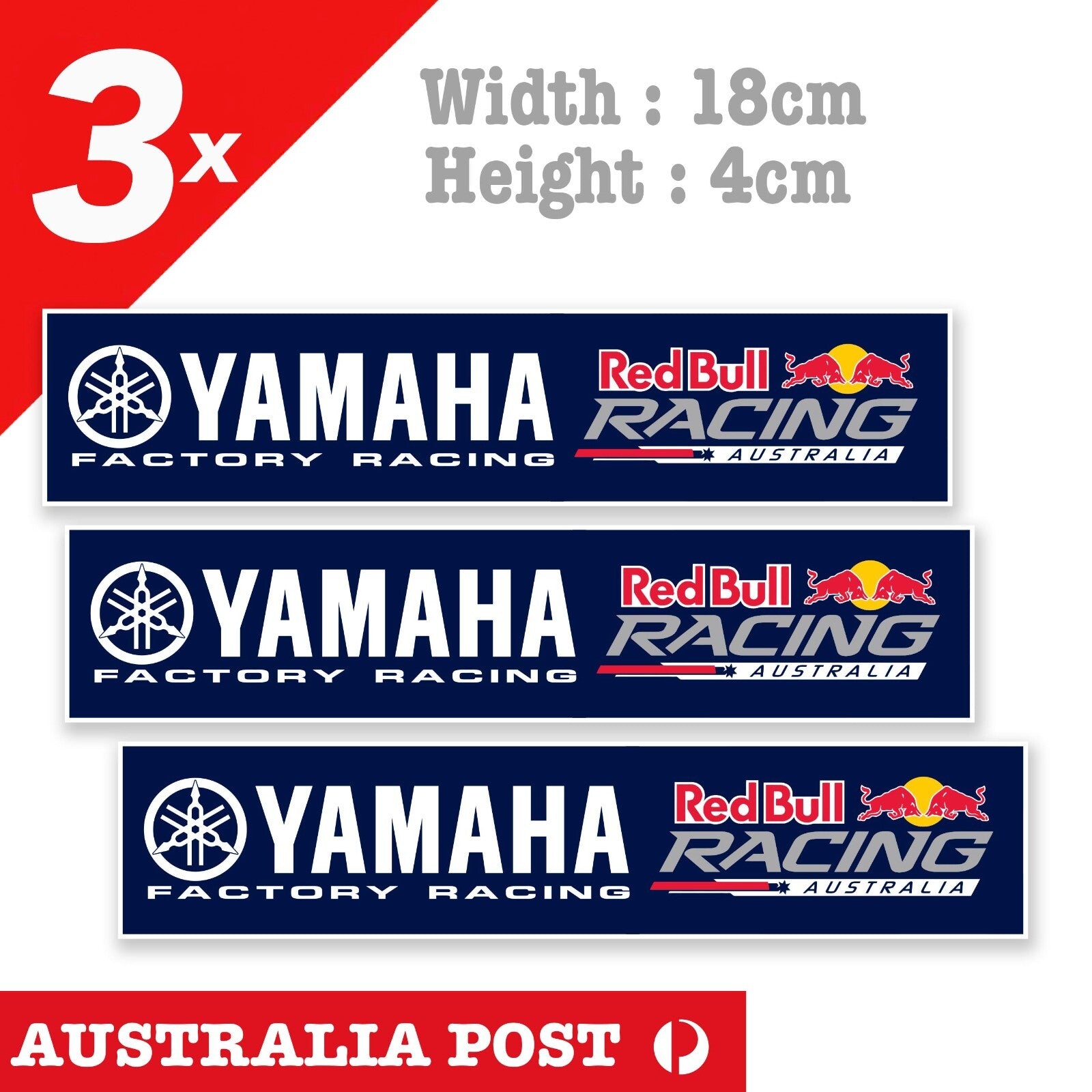 YAMAHA Motorcycle Red Bull Racing, Yamaha Factory Racing Logo Stickers