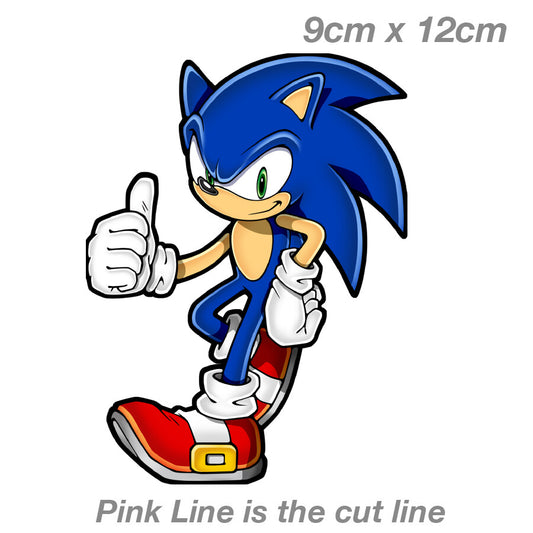 Sonic The Head hog Thumbs Up  Laptop , Car  Vinyl  Sticker 