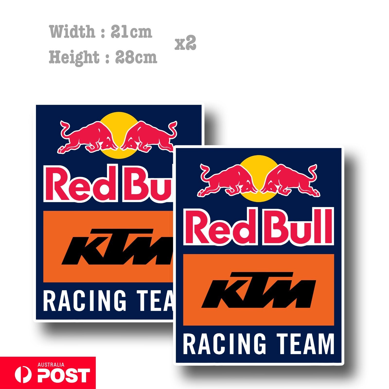 Red Bull KTM Racing Team Large x2 Fridge Bar  Laptop , Car  Window Sticker