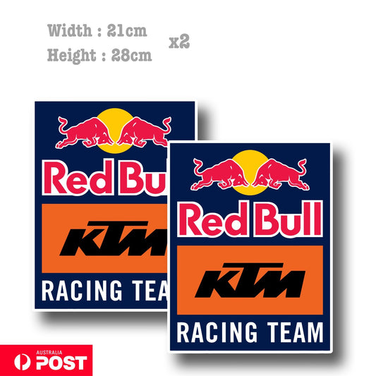 Red Bull KTM Racing Team Large x2 Fridge Bar  Laptop , Car  Window Sticker