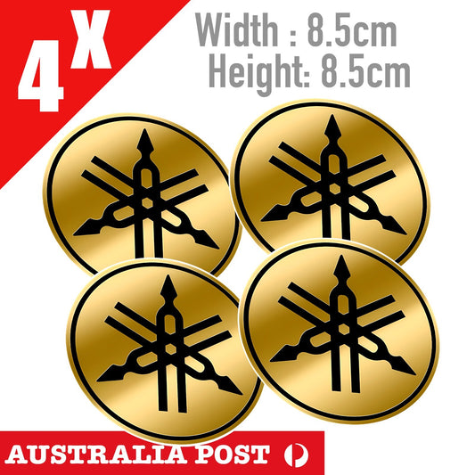 Yamaha Logo GOLD Motorcycle  Logo Vinyl  Sticker