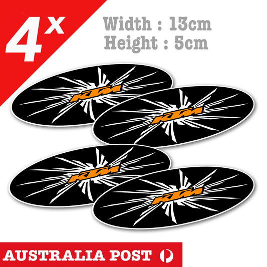 KTM Logo x4, Garage, Truck, Ute, Laptop  Sticker