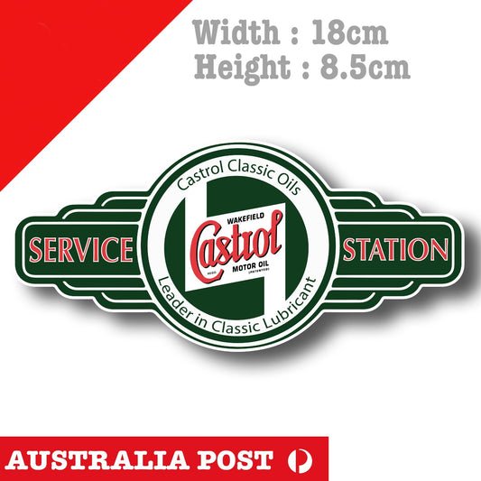 CASTROL Motor Oil Service Station Logo, Castrol Logo Sticker