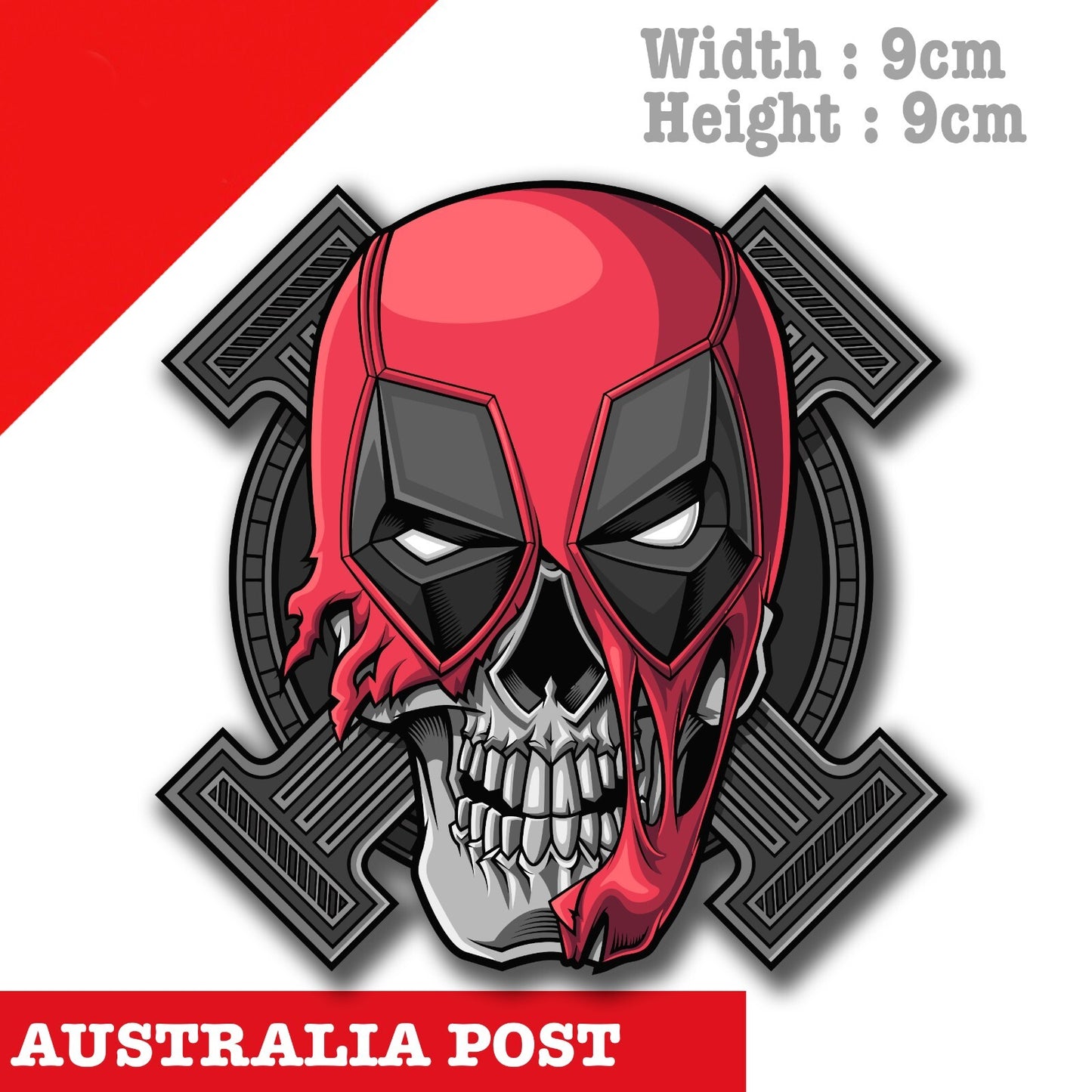 DEADPOOL Skull Mask, Deadpool Skull Vinyl Sticker