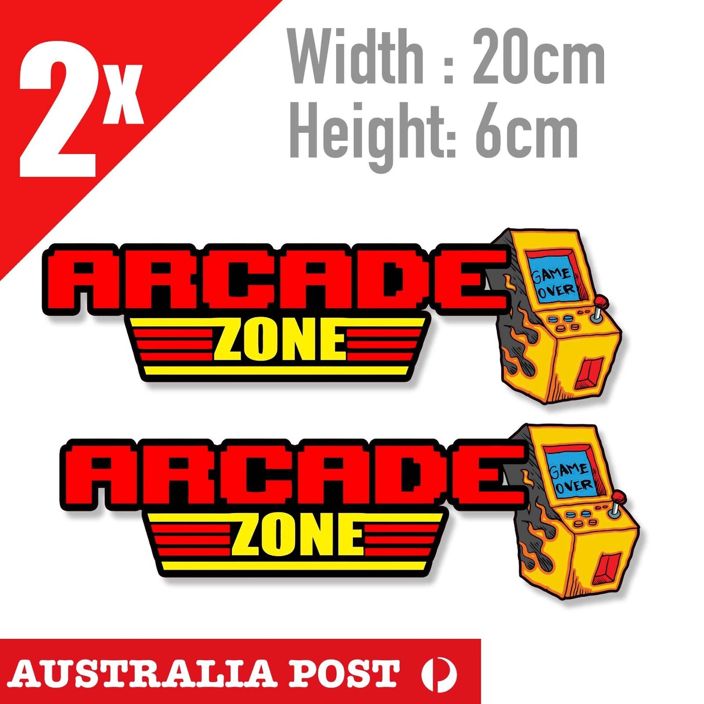 Arcade Zone Retro Game Arcade Machine Stickers