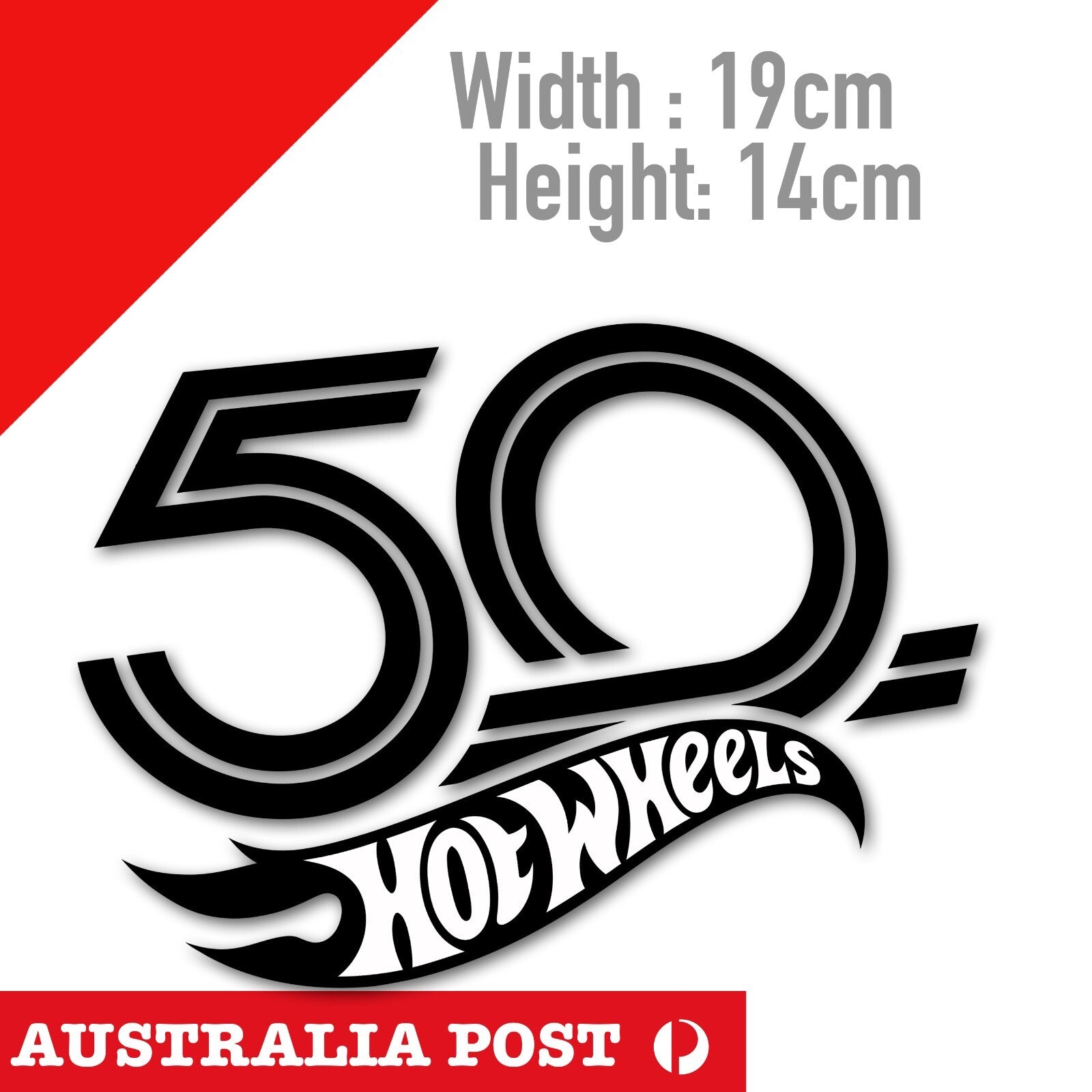 Hot Wheels 50 Anniversary Logo  Sticker