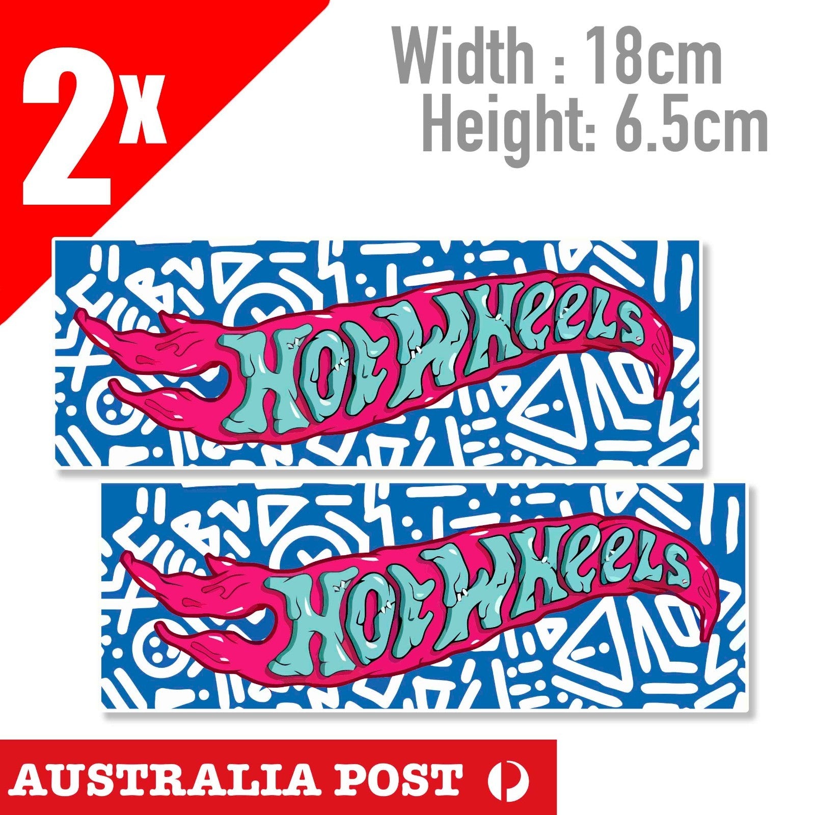 Hot Wheels Banner Logo 2x Sticker