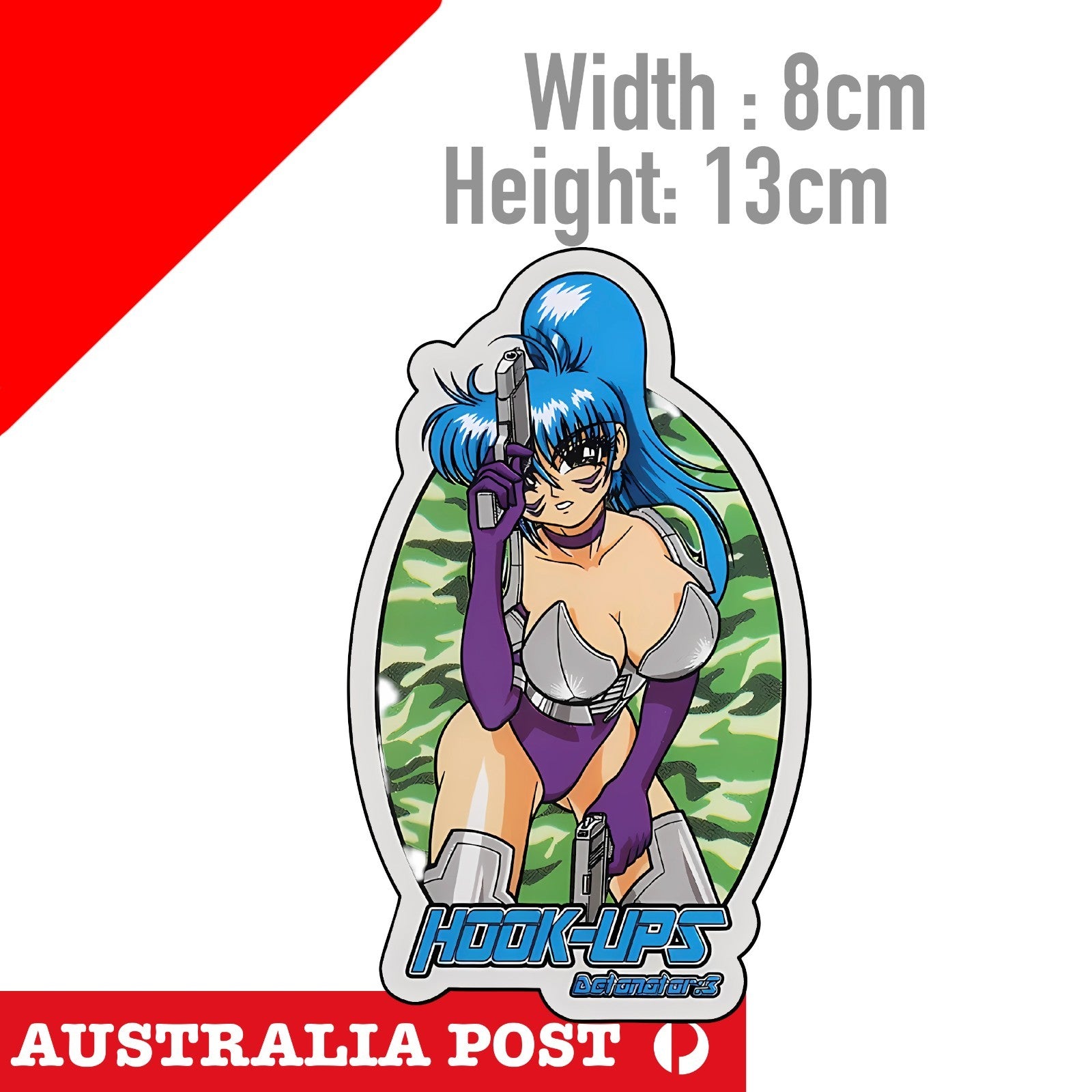 Hook Ups Naked Girl Skateboarding Sticker Vinyl Decal Y2K Vintage