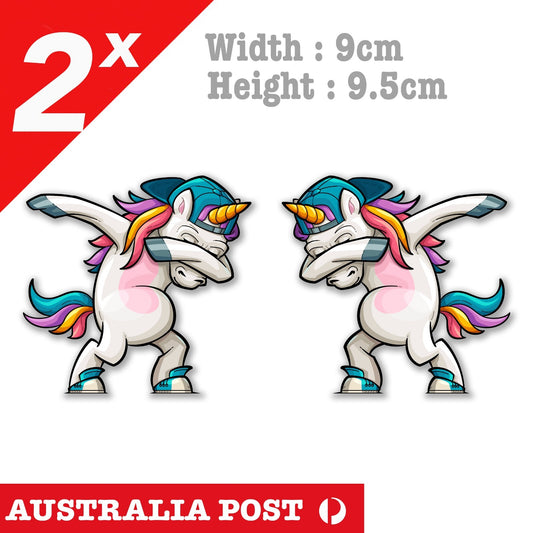 Dabbing Unicorn Funny Sticker 