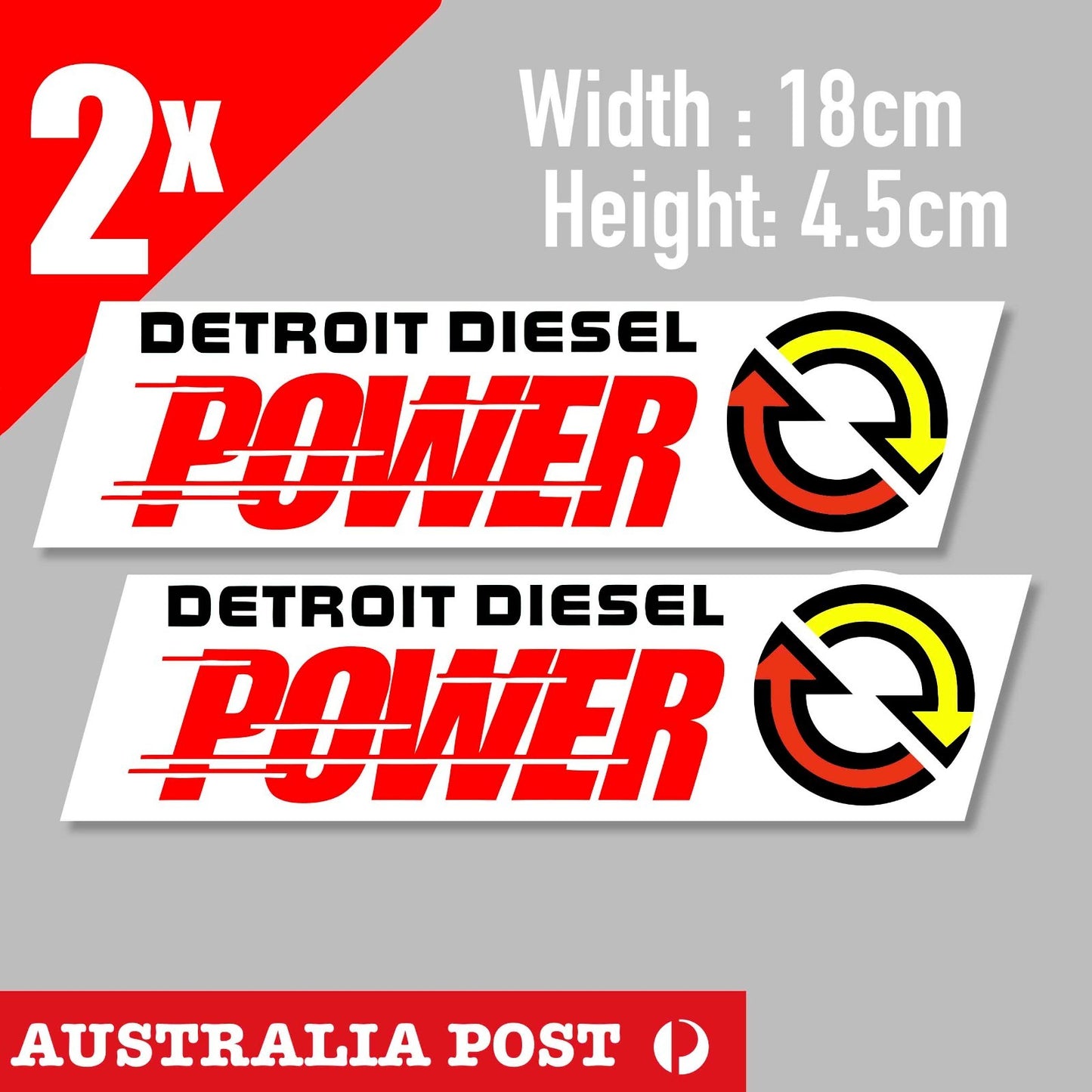 Detroit Diesel Power , Engine Automotive Gas Oil Service  Car banner Sticker